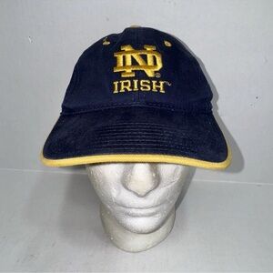 Vintage Signatures Notre Dame University Fighting Irish Adjustable Hat Cap Blue